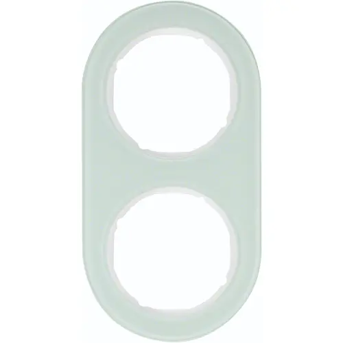 Hager Berker WLD9200GW afdekraam 2-voudig R.Classic glas wit