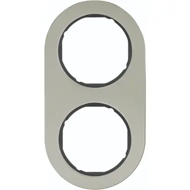 Hager Berker WLD9200STB afdekraam 2-voudig R.Classic edelstaal zwart