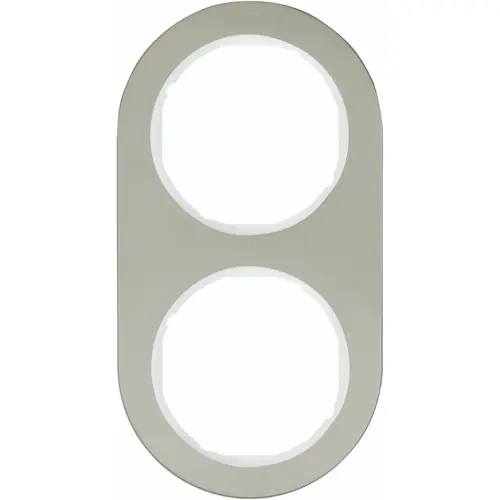 Hager Berker WLD9200STW afdekraam 2-voudig R.Classic edelstaal wit