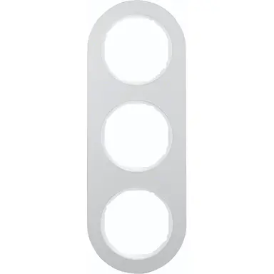 Hager Berker WLD9300AW afdekraam 3-voudig R.Classic aluminium wit
