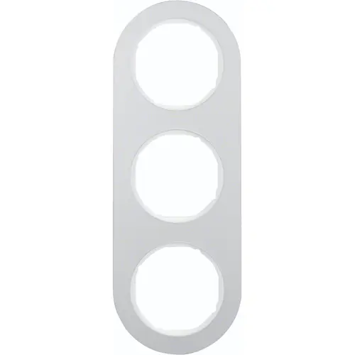 Hager Berker WLD9300AW afdekraam 3-voudig R.Classic aluminium wit