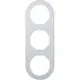 Hager Berker WLD9300AW afdekraam 3-voudig R.Classic aluminium wit
