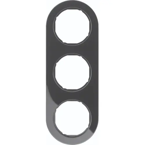 Hager Berker WLD9300BG afdekraam 3-voudig R.Classic zwart