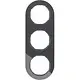 Hager Berker WLD9300GB afdekraam 3-voudig R.Classic glas zwart