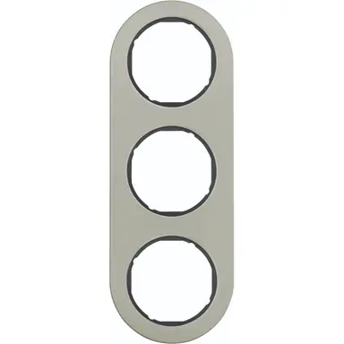 Hager Berker WLD9300STB afdekraam 3-voudig R.Classic edelstaal zwart