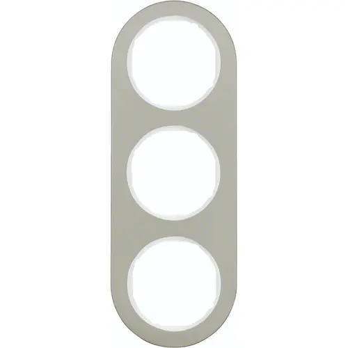 Hager Berker WLD9300STW afdekraam 3-voudig R.Classic edelstaal wit