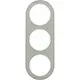 Hager Berker WLD9300STW afdekraam 3-voudig R.Classic edelstaal wit