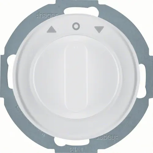 Hager Berker WLE7261BG jaloezieschakelaar met afdekking 2-polig R.Classic wit