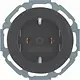 Hager Berker WLS1100BG wandcontactdoos randaarde R.Classic zwart