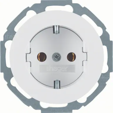 Hager Berker WLS1100WG wandcontactdoos randaarde R.Classic wit