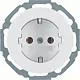 Hager Berker WLS1100WG wandcontactdoos randaarde R.Classic wit