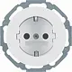 Hager Berker WLS1200WG wandcontactdoos randaarde kindveilig R.Classic wit