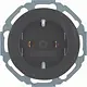Hager Berker WLS1300BG wandcontactdoos randaarde schroef R.Classic zwart