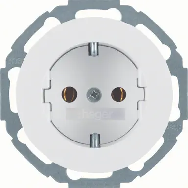 Hager Berker WLS1300WG wandcontactdoos randaarde schroef R.Classic wit