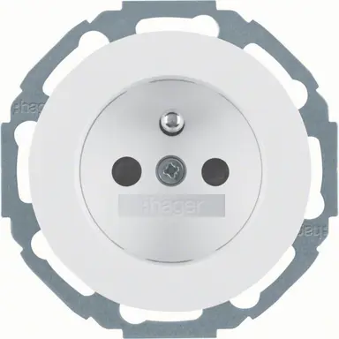 Hager Berker WLS1600WG wandcontactdoos penaarde kindveilig R.Classic wit