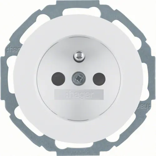 Hager Berker WLS1600WG wandcontactdoos penaarde kindveilig R.Classic wit