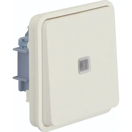 Hager Berker WNA003B W1 wisselschakelaar controleverlichting rood bovendeel wit