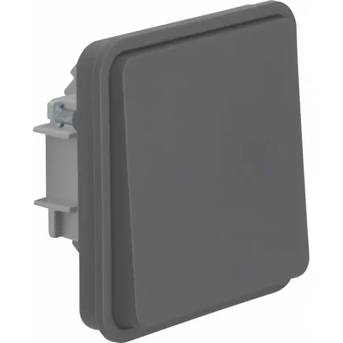 Hager Berker WNA020 W1 pulsdrukker maakcontact bovendeel grijs