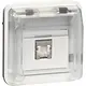 Hager Berker WNA226B W1 data-aansluiting CAT6 RJ45 1-voudig bovendeel wit