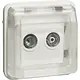 Hager Berker WNA253B W1 COAX antenne wandcontactdoos einddoos bovendeel wit