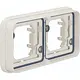 Hager Berker WNA402B W1 afdekraam voor inbouwmontage 2-voudig horizontaal wit