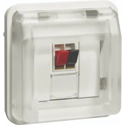 Hager Berker WNA625B W1 luidsprekeraansluiting 1-voudig bovendeel wit