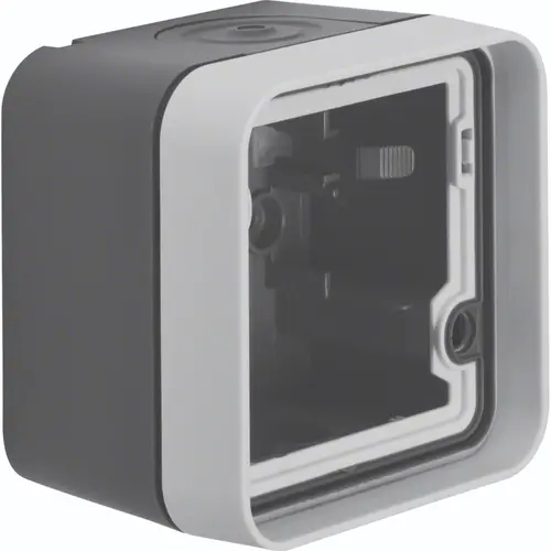 Hager Berker WNA671 W1 opbouwbehuizing 1-voudig grijs