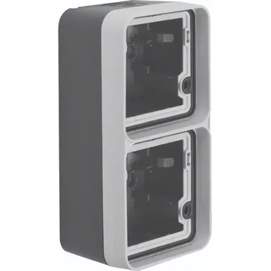 Hager Berker WNA676 W1 opbouwbehuizing 2-voudig verticaal grijs