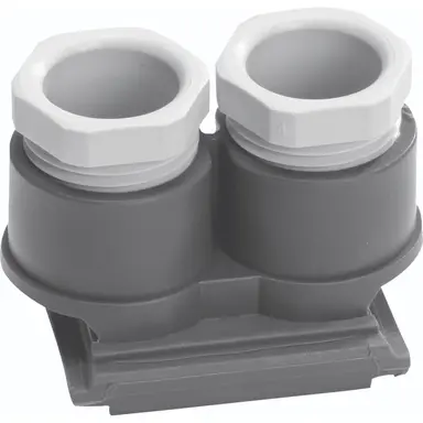 Hager Berker WNA700 W1 invoerstuk voor dubbele buisinvoer M20 x 1,5 grijs