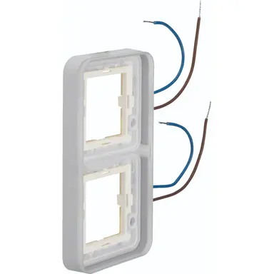 Hager Berker WNA712 W1 verlicht afdekraam 2-voudig blauw 230V
