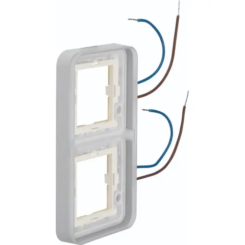 Hager Berker WNA712 W1 verlicht afdekraam 2-voudig blauw 230V