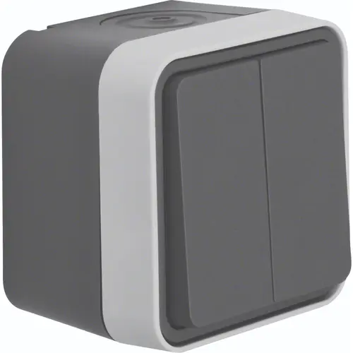 Hager Berker WNC042 W1 serieschakelaar compleet grijs