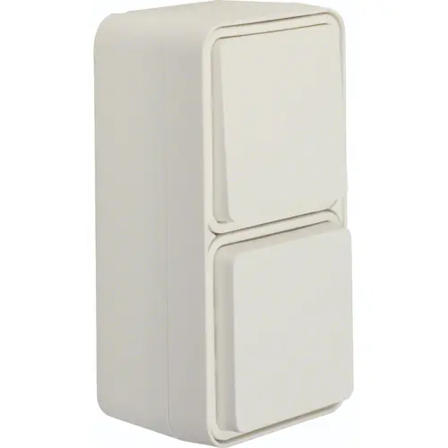 Hager Berker WNC080B W1 combinatie wisselschakelaar en wandcontactdoos compleet wit