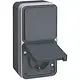 Hager Berker WNC082 W1 combinatie wisselschakelaar en wandcontactdoos kindveilig compleet grijs