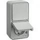 Hager Berker WNC082B W1 combinatie wisselschakelaar en wandcontactdoos kindveilig compleet wit