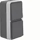 Hager Berker WNC083 W1 combinatie serieschakelaar en wandcontactdoos kindveilig compleet grijs