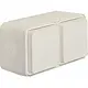 Hager Berker WNC144B W1 wandcontactdoos 2-voudig randaarde horizontaal compleet wit