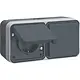 Hager Berker WNC182 W1 wandcontactdoos 2-voudig randaarde kindveilig horizontaal compleet grijs