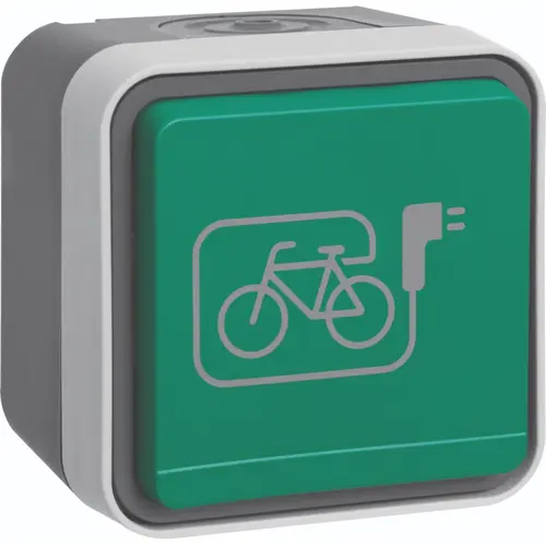 Hager Berker WNC195 wandcontactdoos 1-voudig randaarde opbouw