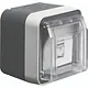 Hager Berker WNC226 W1 CAT6 RJ45 data wandcontactdoos compleet grijs