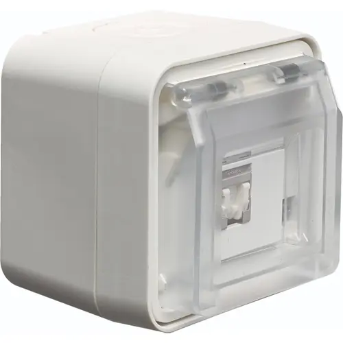 Hager Berker WNC226B W1 CAT6 RJ45 data wandcontactdoos compleet wit