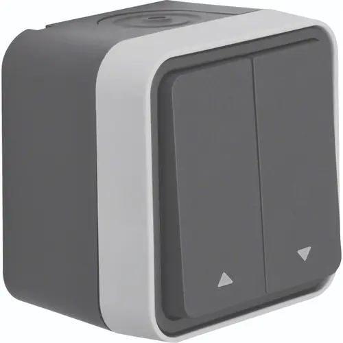 Hager Berker WNC300 W1 jaloezie serieschakelaar 1-polig compleet grijs