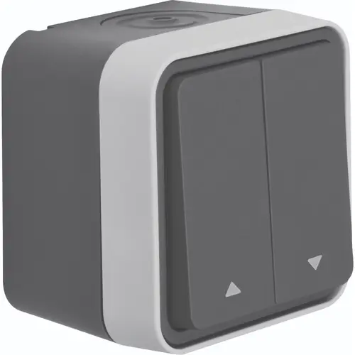 Hager Berker WNC301 W1 jaloezie impulsdrukker 1-polig compleet grijs