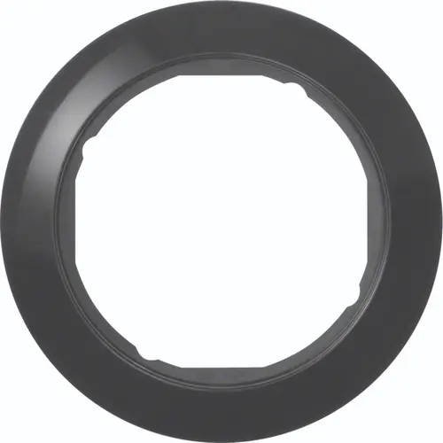 Hager Berker WTD3191BG afdekraam 1-voudig voor R.classic centraaldelen 1930 zwart kunststof