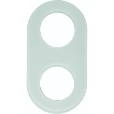Hager Berker WTD7200GWG afdekraam 2-voudig eindstuk 1930 glas wit