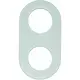 Hager Berker WTD7200GWG afdekraam 2-voudig eindstuk 1930 glas wit
