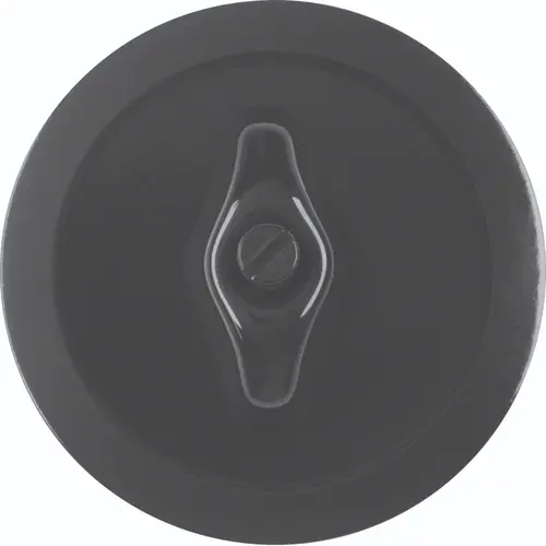 Hager Berker WTW1000BG draai-schakelwip met centraalplaat 1930 zwart kunststof