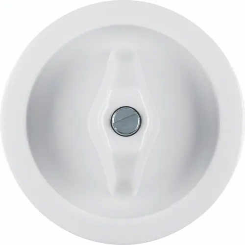 Hager Berker WTW1000WG draai-schakelwip met centraalplaat 1930 wit kunststof