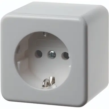 Hager Berker WVG1111PW opbouw wandcontactdoos randaarde steekklemmen wit