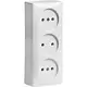 Hager Berker WVG2113PW opbouw wandcontactdoos 3-voudig zonder randaarde schroefklemmen wit